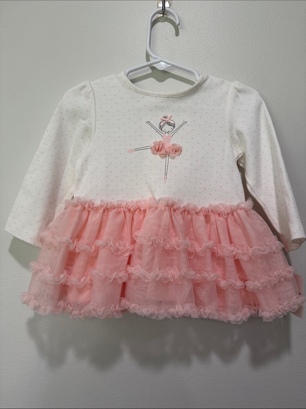 Girls Pink Tutu Ruffle Dress Top